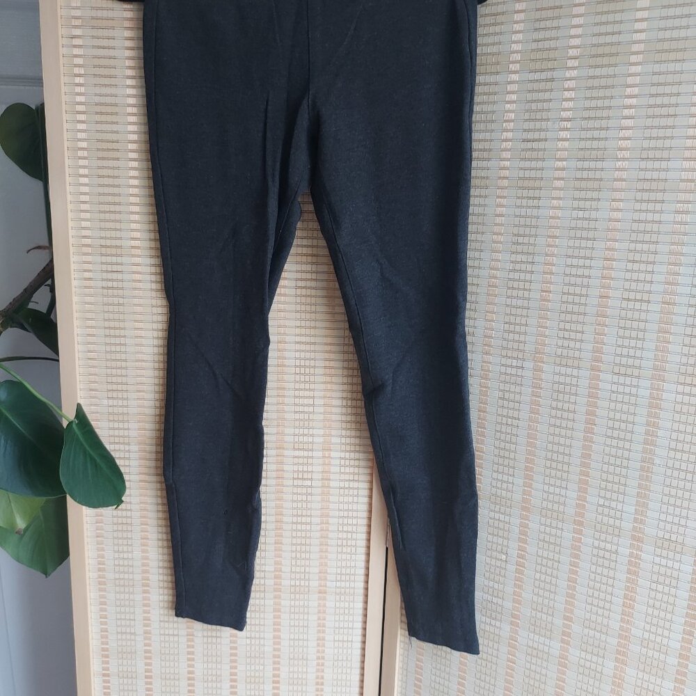 a.n.a. A new Approach Womens Charcoal Grey Thick Fabric Skinny Leggings Small